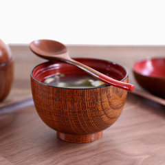 川岛屋日式楠木情侣勺子木制餐具S-8