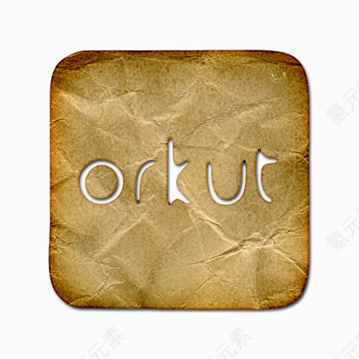 Orkut标志广场皱皱的纸