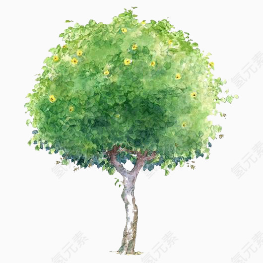 卡通树木元素绿色树木元素