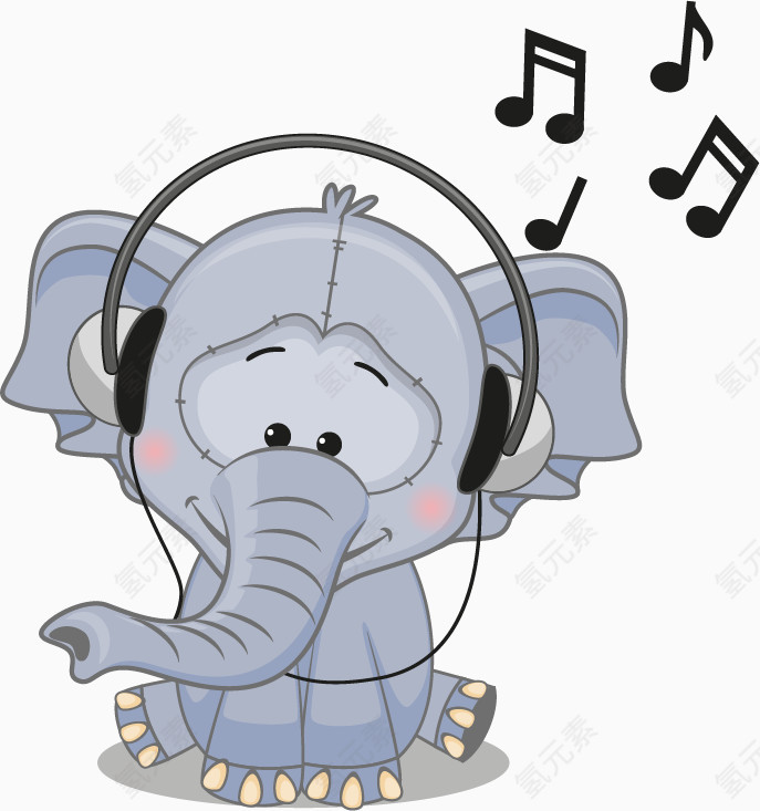 听音乐的大象