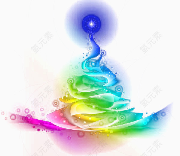 彩色抽象圣诞树