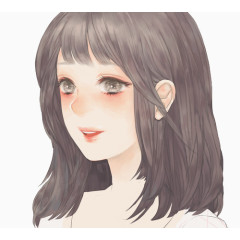 小清新少女手绘插画