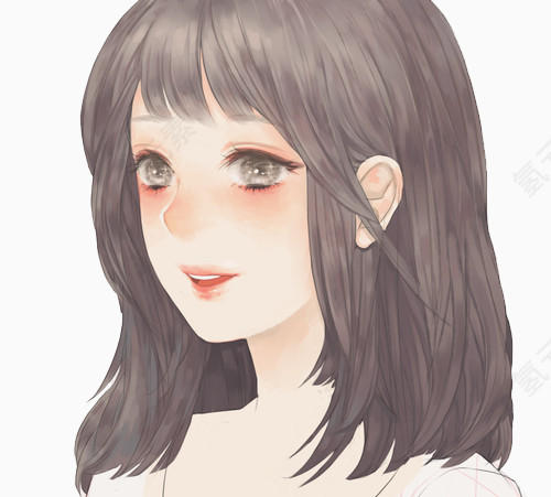 小清新少女手绘插画