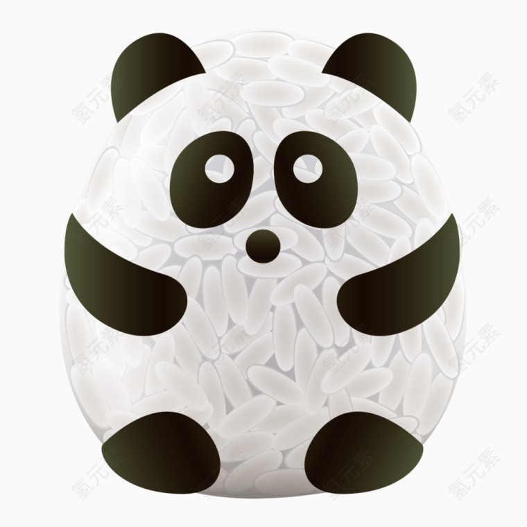 米团动物熊猫造型