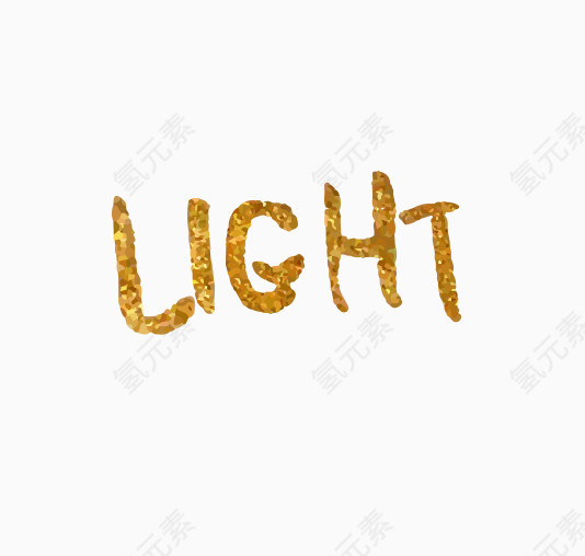 金黄色字母light