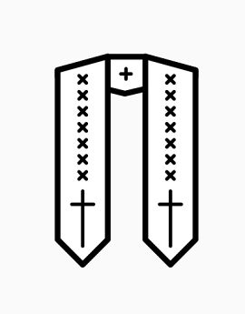 天主教的基督教的教堂长袍围巾天主教的线
