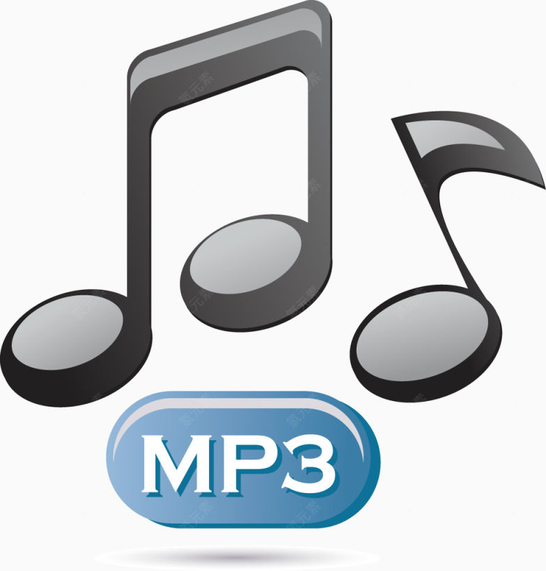 矢量PPT设计创意MP3文件图标下载