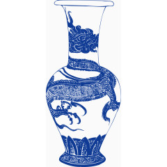 青花瓷花瓶花纹 