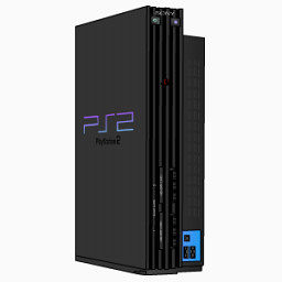 Playstation 2站在黑色的图标