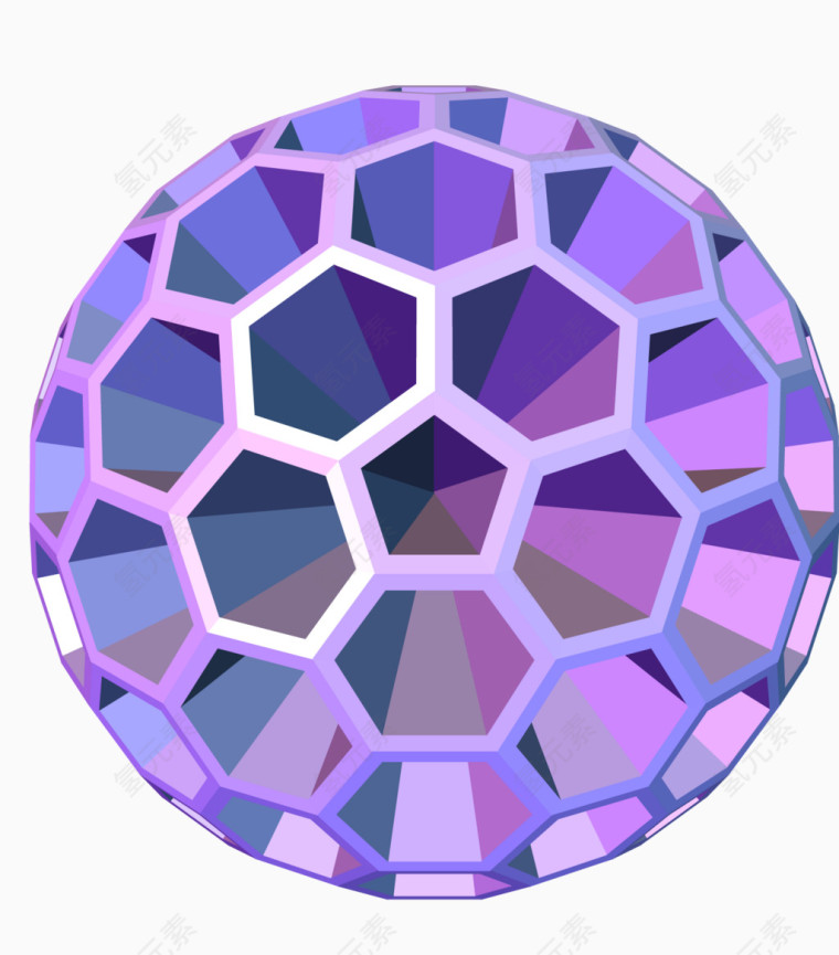 浪漫紫色镂空立体球体