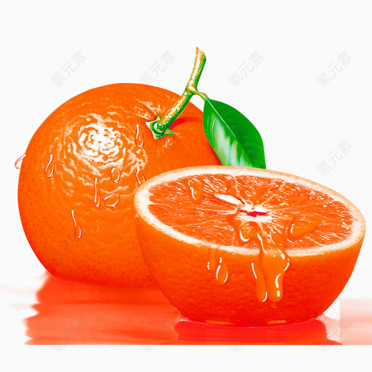 红色橙子柚子