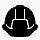 建设头盔简单的黑色iphonemini图标