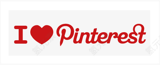 矩形我爱pinterest-social-sticker-icons