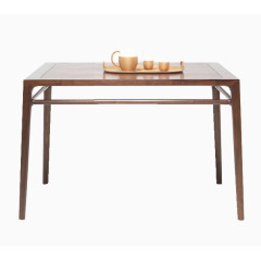 复古桌子棕色桌子木质茶具木质方形桌子