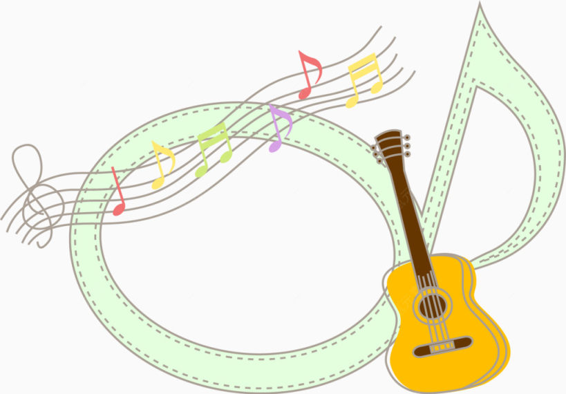 卡通可爱音符边框下载