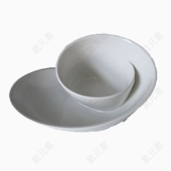 海螺状瓷碗