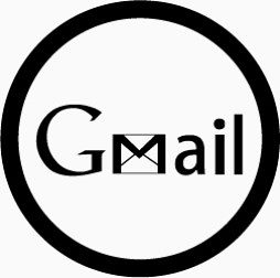 Gmail地铁车站的黑色图标