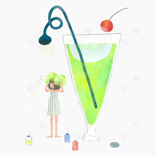 一杯绿色饮品