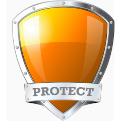 创意橙色保护盾