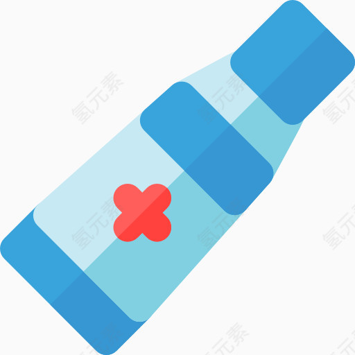 蓝色医疗瓶