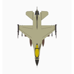 灰色F16轰战机