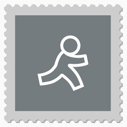 目的Postage-stamps-style-social-media-icons
