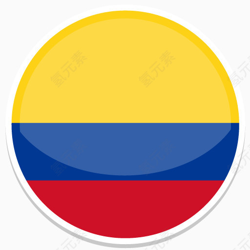 哥伦比亚2014 -世界-杯标志-平-图标