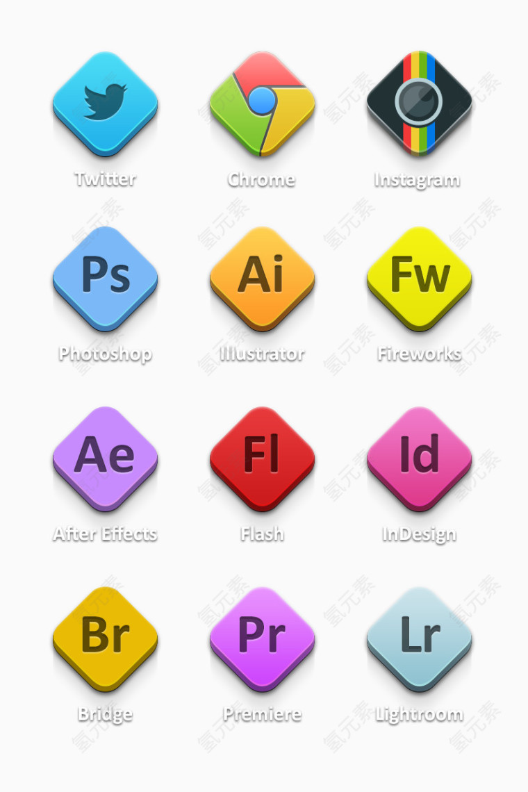 彩色各类软件图标素材