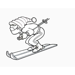 老年人冲击滑雪