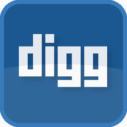 蓝色Digg社交媒体广场具有原始色彩的社交媒体