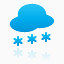 天气雪超级单蓝图标