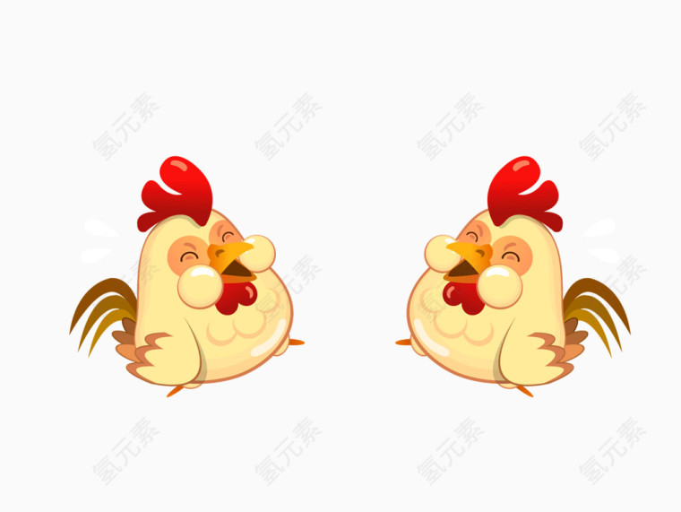 两只小鸡