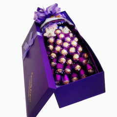 紫色花束紫色礼盒礼物