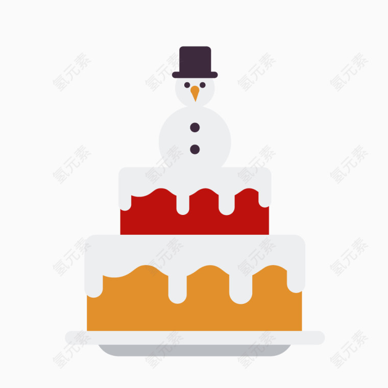 圣诞节雪人蛋糕