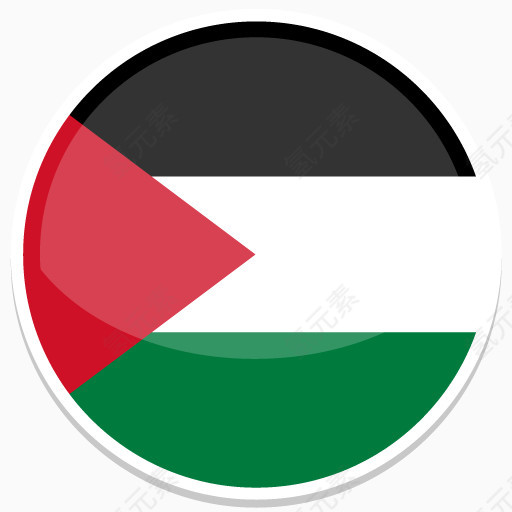 巴勒斯坦领土Flat-Round-World-Flag-icons