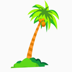 卡通热带椰子树