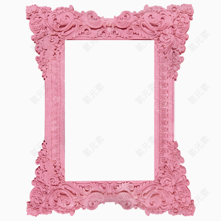 粉色欧式边框相框装饰元素