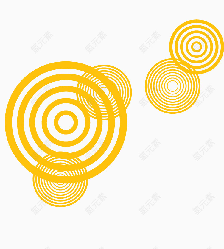 矢量黄色圆环