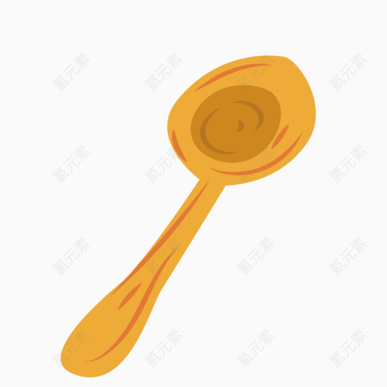 棕色木勺