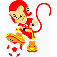 踢足球的小猴子