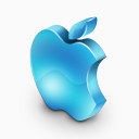 MAC浅蓝色苹果三维