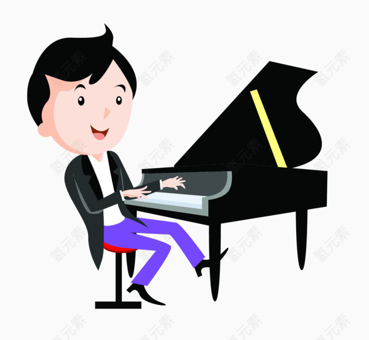 弹钢琴的男生