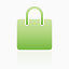 购物袋超级单声道绿色图标