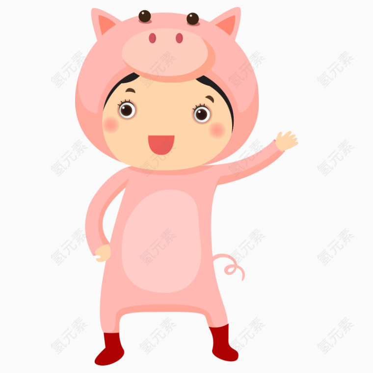 粉色小猪装饰儿童