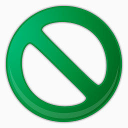 绿色的禁止标志图标