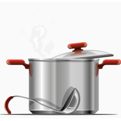 煮沸的汤锅