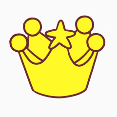 皇冠 可爱卡通图案 萌 Q版风格