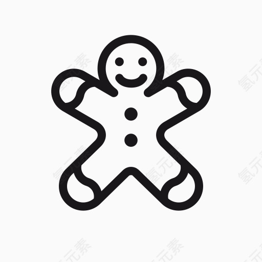 糖果圣诞节饼干姜饼姜饼人男人概述圣诞图标