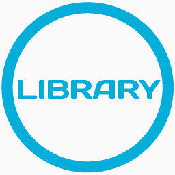 图书馆地铁车站的蓝色图标