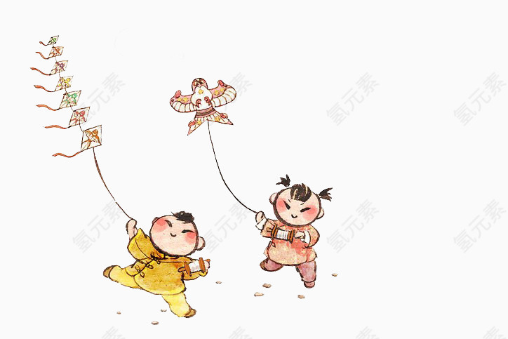 儿童节放风筝